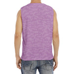 Violet Knitted Pattern Print Men's Fitness Tank Top