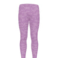 Violet Knitted Pattern Print Men's Leggings