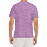 Violet Knitted Pattern Print Men's Short Sleeve Rash Guard