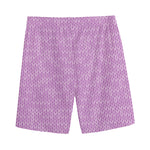 Violet Knitted Pattern Print Men's Sports Shorts