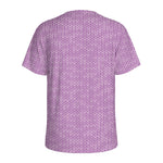 Violet Knitted Pattern Print Men's Sports T-Shirt