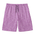 Violet Knitted Pattern Print Men's Swim Trunks