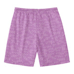 Violet Knitted Pattern Print Men's Swim Trunks
