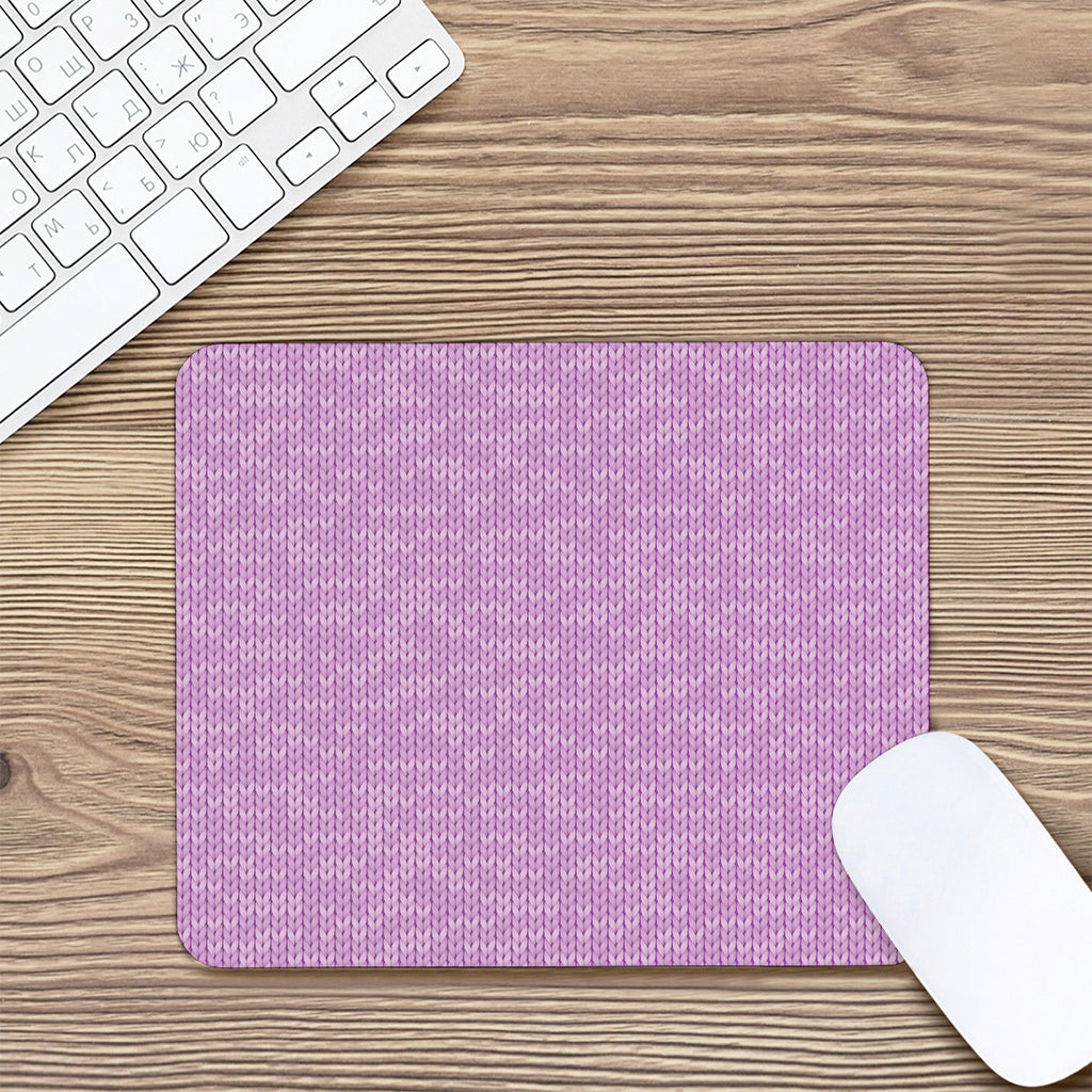 Violet Knitted Pattern Print Mouse Pad