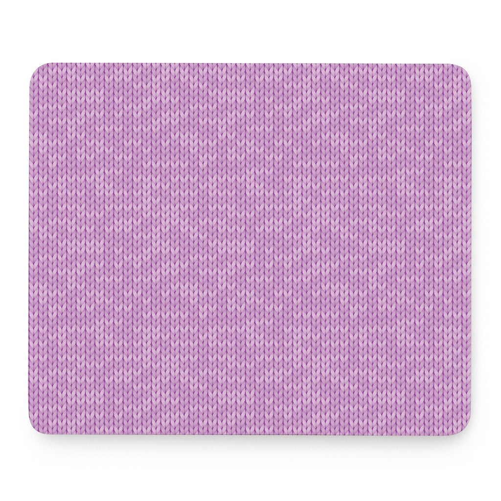 Violet Knitted Pattern Print Mouse Pad