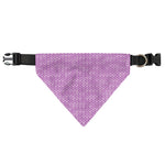 Violet Knitted Pattern Print Over The Collar Dog Bandana