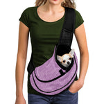 Violet Knitted Pattern Print Pet Sling Carrier