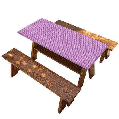 Violet Knitted Pattern Print Picnic Table Cover