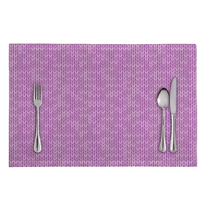 Violet Knitted Pattern Print Placemat