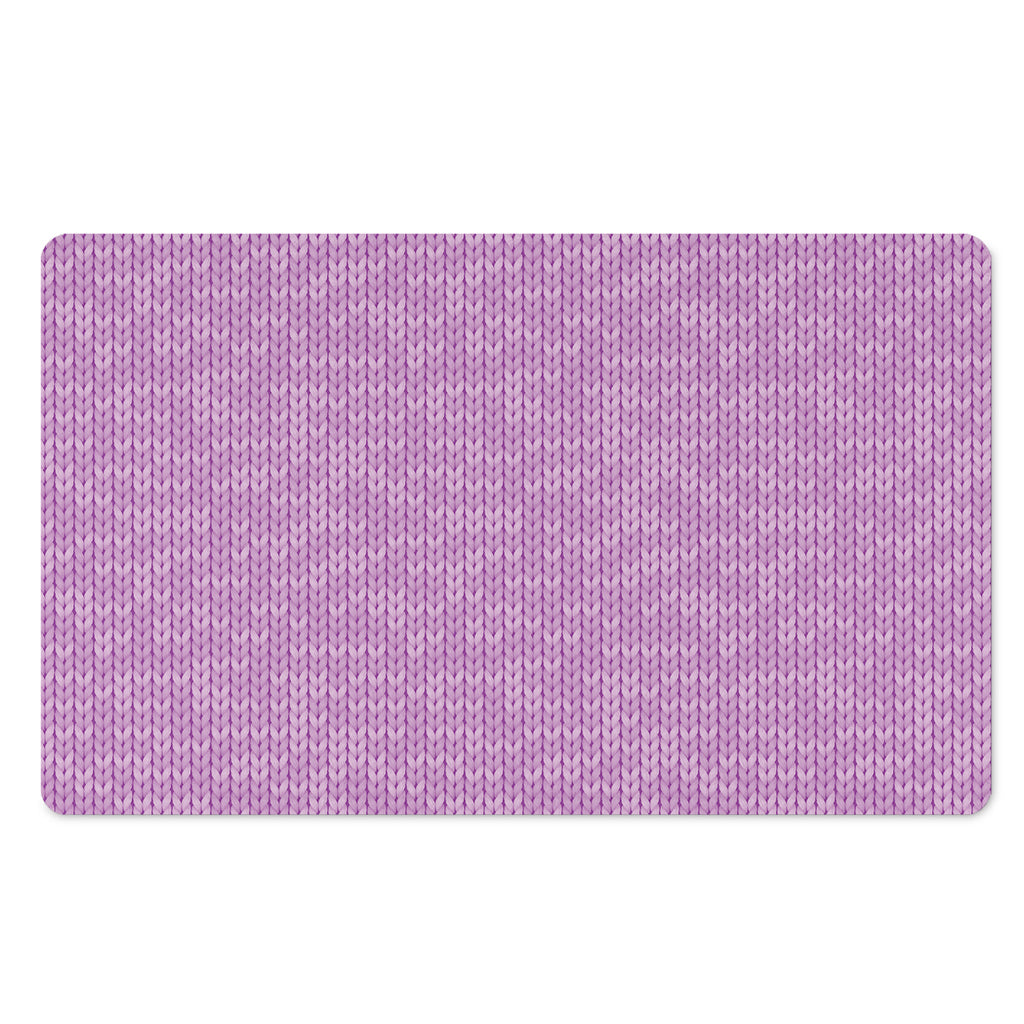 Violet Knitted Pattern Print Polyester Doormat