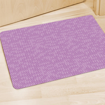 Violet Knitted Pattern Print Polyester Doormat