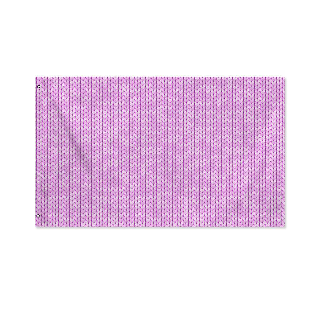 Violet Knitted Pattern Print Polyester Flag