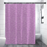 Violet Knitted Pattern Print Premium Shower Curtain