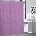 Violet Knitted Pattern Print Premium Shower Curtain