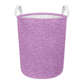 Violet Knitted Pattern Print Round Laundry Basket