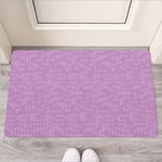 Violet Knitted Pattern Print Rubber Doormat