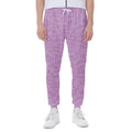 Violet Knitted Pattern Print Joggers