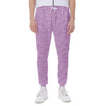 Violet Knitted Pattern Print Scuba Joggers