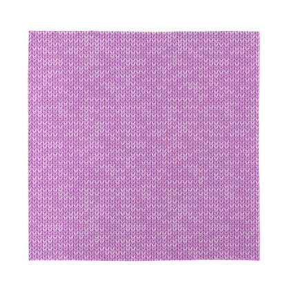 Violet Knitted Pattern Print Silk Bandana