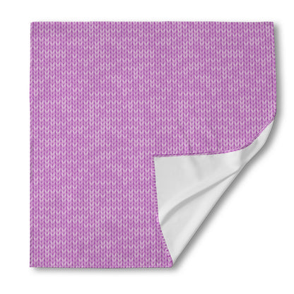 Violet Knitted Pattern Print Silk Bandana