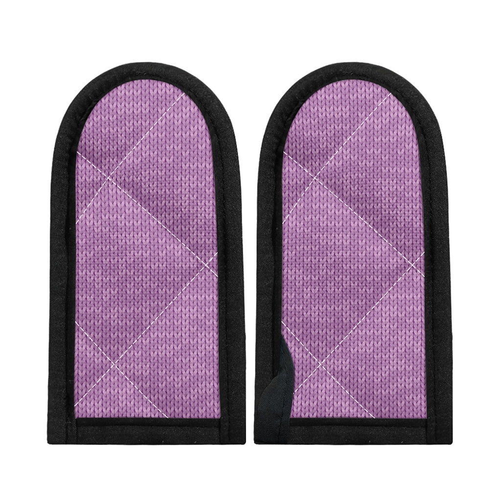 Violet Knitted Pattern Print Skillet Handle Cover