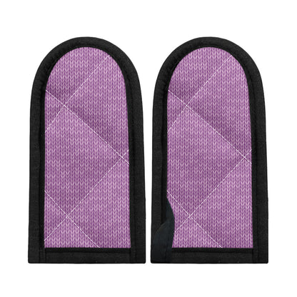 Violet Knitted Pattern Print Skillet Handle Cover