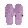 Violet Knitted Pattern Print Slippers