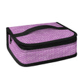 Violet Knitted Pattern Print Small Lunch Bag