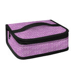 Violet Knitted Pattern Print Small Lunch Bag