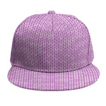 Violet Knitted Pattern Print Snapback Cap