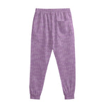 Violet Knitted Pattern Print Sweatpants