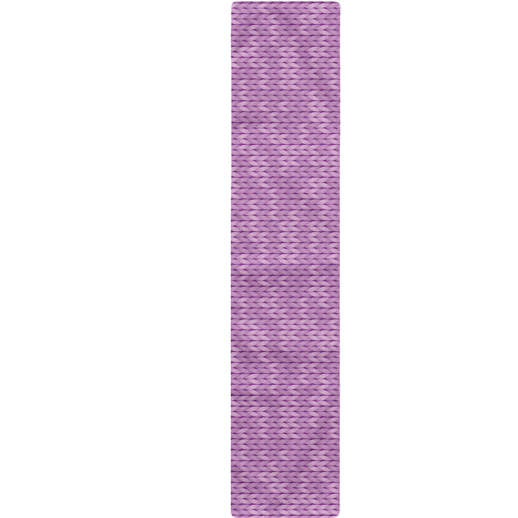 Violet Knitted Pattern Print Table Runner