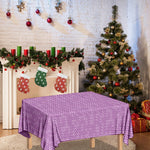 Violet Knitted Pattern Print Tablecloth