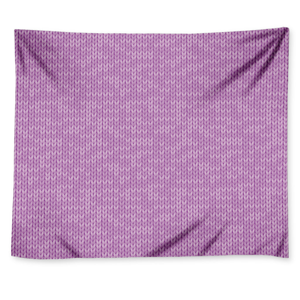 Violet Knitted Pattern Print Tapestry