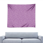 Violet Knitted Pattern Print Tapestry