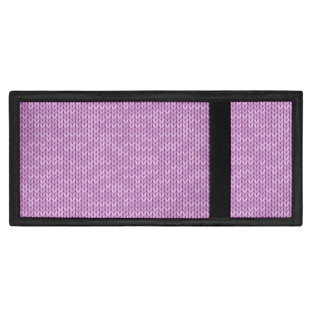 Violet Knitted Pattern Print Trifold Wallet