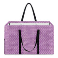 Violet Knitted Pattern Print Utility Tote Bag