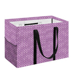 Violet Knitted Pattern Print Utility Tote Bag