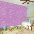 Violet Knitted Pattern Print Wall Sticker