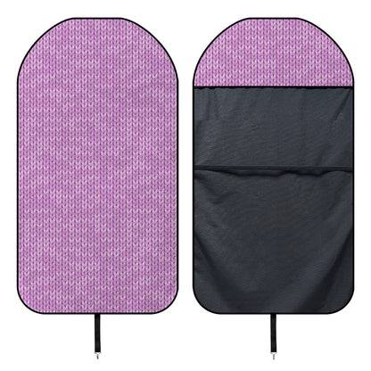 Violet Knitted Pattern Print Waterproof Car Seat Cover