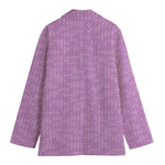 Violet Knitted Pattern Print Women's Blazer