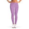 Violet Knitted Pattern Print Women's Leggings