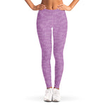 Violet Knitted Pattern Print Women's Leggings