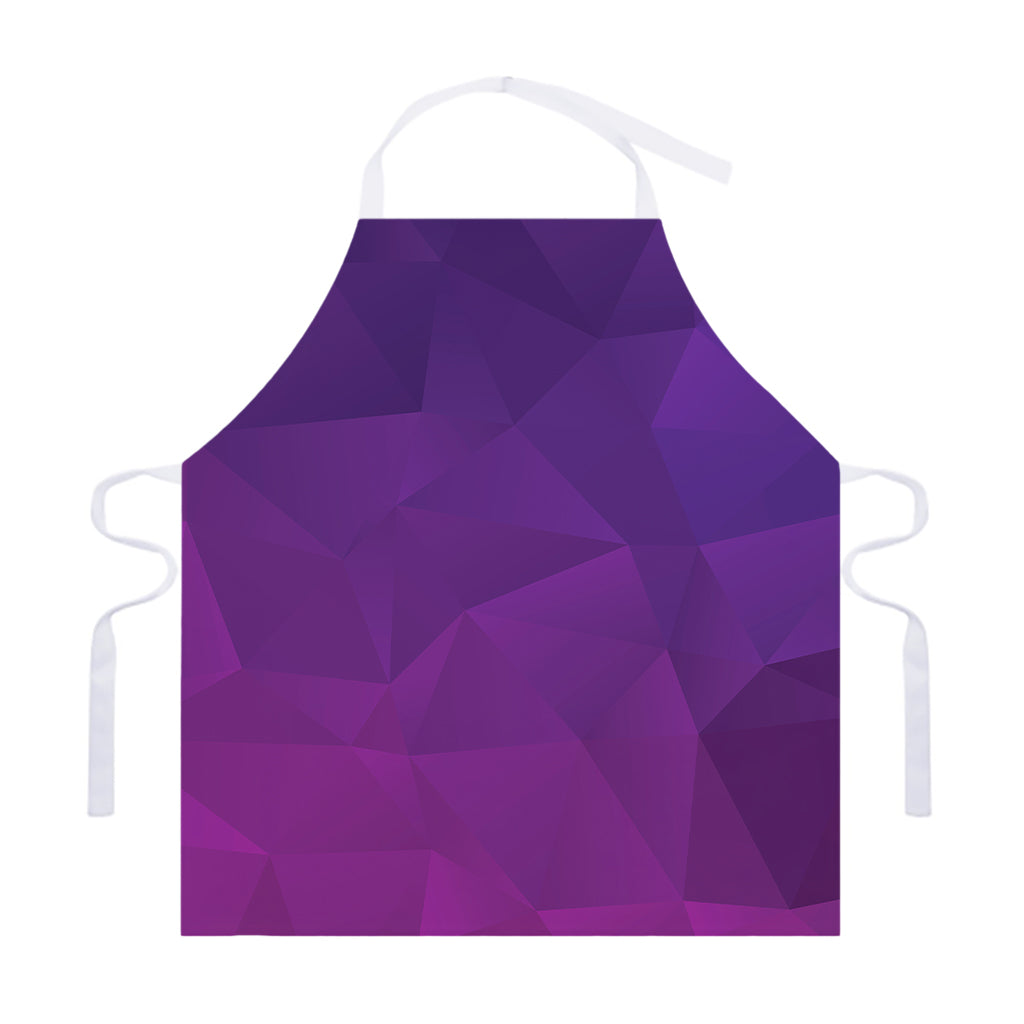 Violet Polygonal Geometric Print Adjustable Apron