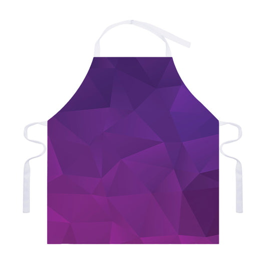 Violet Polygonal Geometric Print Adjustable Apron