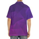 Violet Polygonal Geometric Print Aloha Shirt
