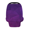 Violet Polygonal Geometric Print Baby Seat Cover