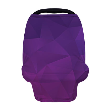 Violet Polygonal Geometric Print Baby Seat Cover