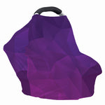 Violet Polygonal Geometric Print Baby Seat Cover