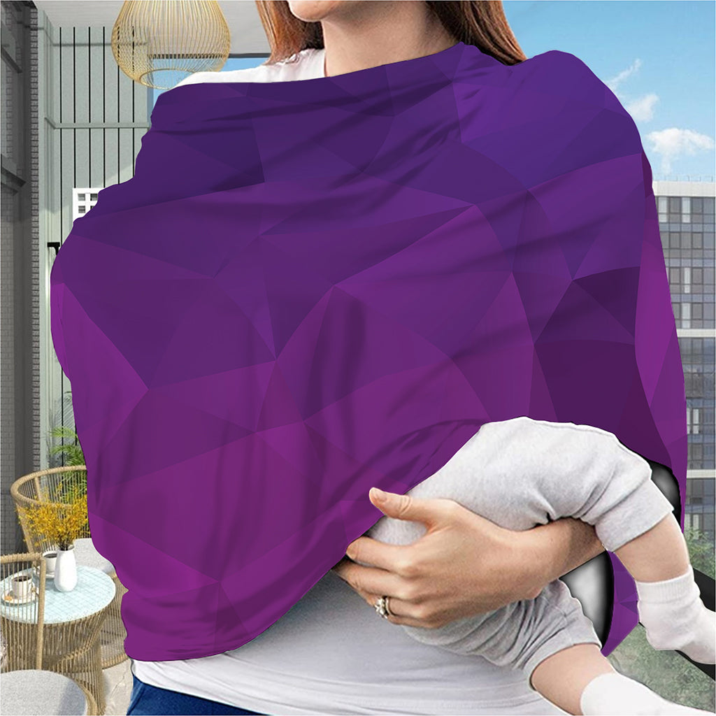 Violet Polygonal Geometric Print Baby Seat Cover